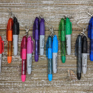 Mini Sharpie and Pen Keychains for Your Badge Reel