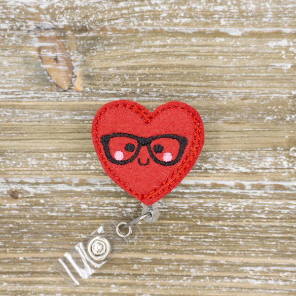 Geeky Conversation Heart Badge Reel / Interchangeable Valentine's Day Badge Reel Topper