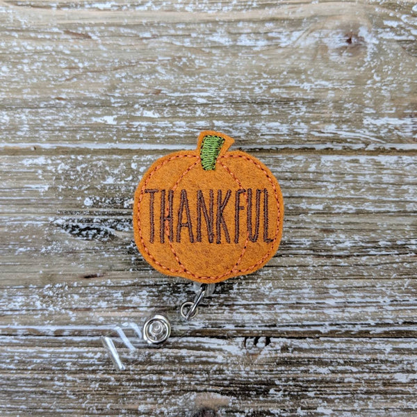 Blessed / Thankful / Grateful Pumpkin Badge Reel