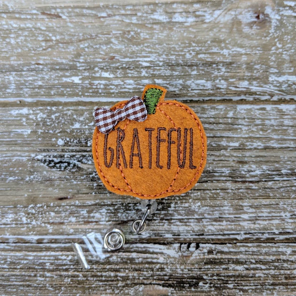 Blessed / Thankful / Grateful Pumpkin Badge Reel