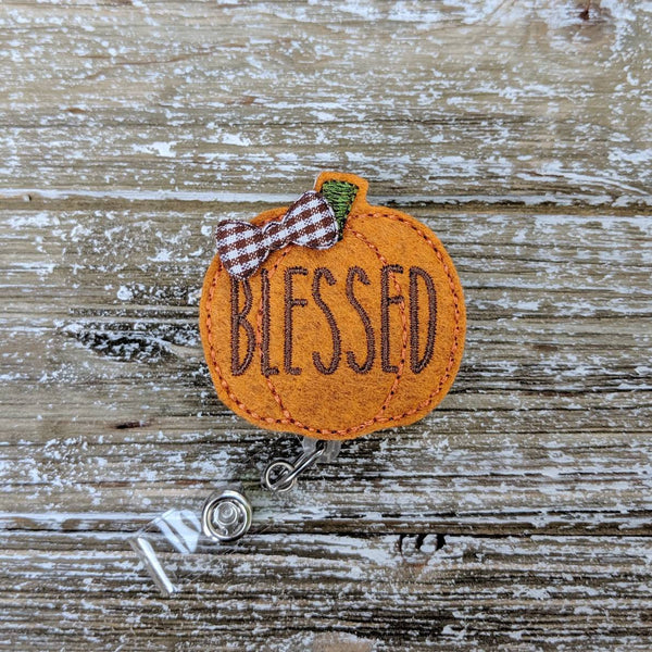 Blessed / Thankful / Grateful Pumpkin Badge Reel