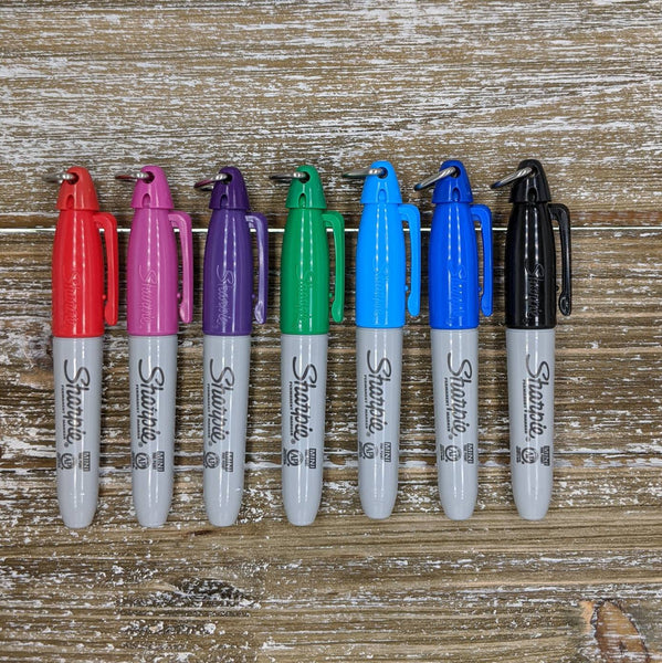 Select a Mini Sharpie Color from Red, Pink, Purple, Green, Lt. Blue, Dk. Blue, or Black!