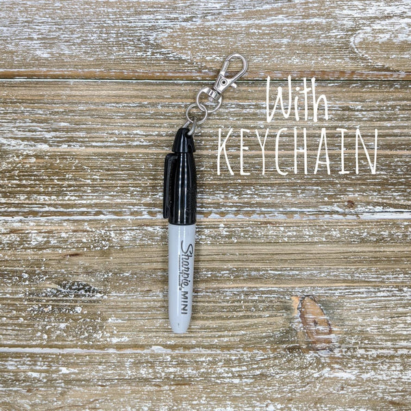 Black Mini Sharpie with Keychain.