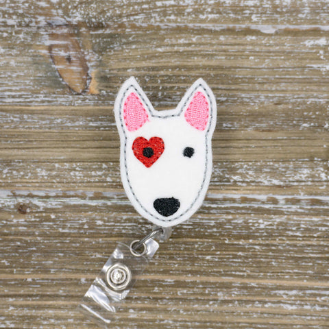 Valentine's Day Dog Badge Reel / Interchangeable Valentine's Day Badge Reel Topper