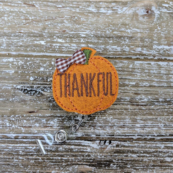 Blessed / Thankful / Grateful Pumpkin Badge Reel