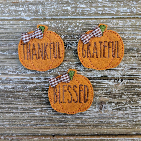 Blessed / Thankful / Grateful Pumpkin Badge Reel